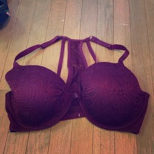 Pink Lightly Lined Bra, Maroon 36DD